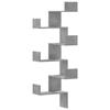 VidaXL Corner Wall Shelf Concrete Grey 45x45x147cm Engineered Wood, Corner Shelf, Hanging Shelf, Wall Shelf 852639