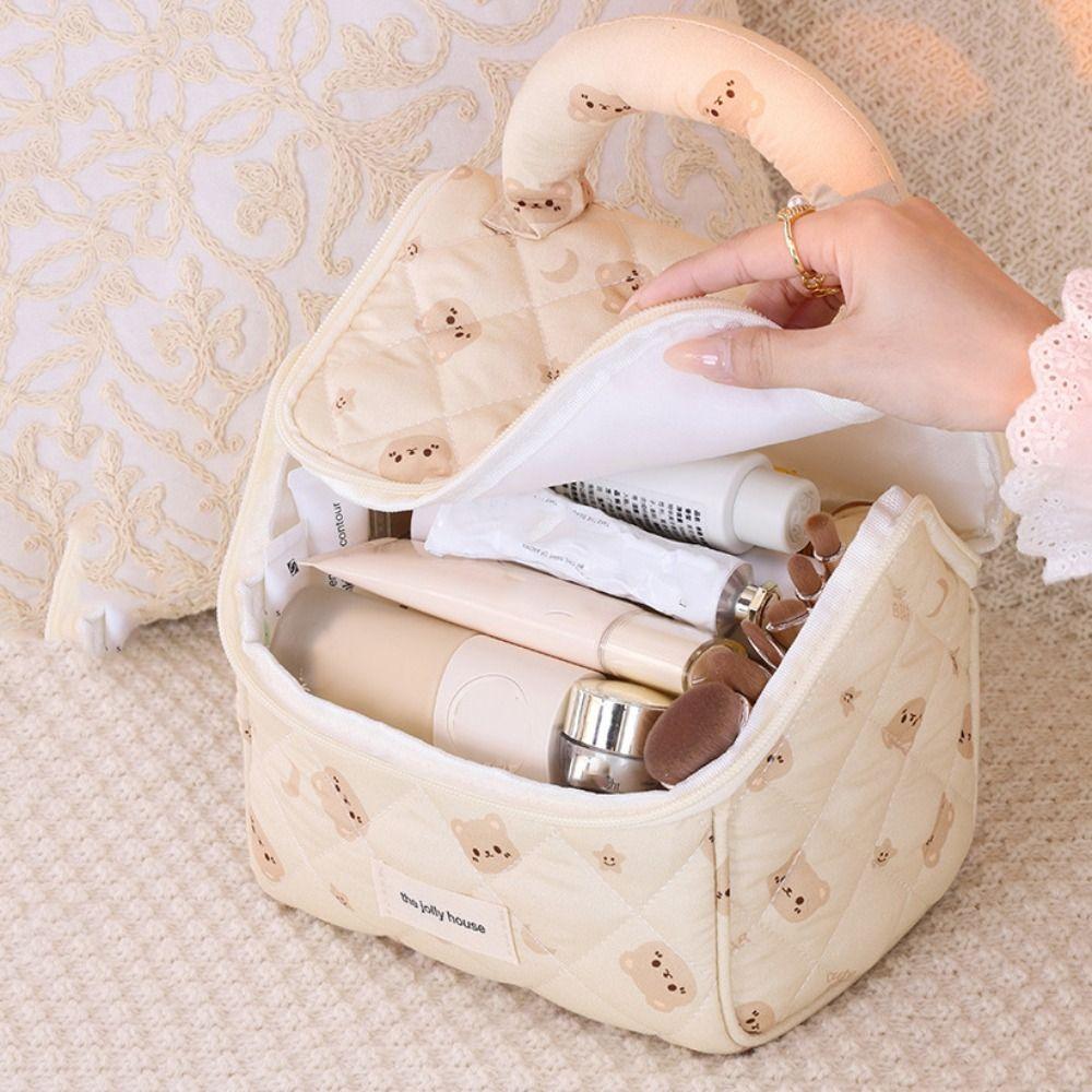 

Cartoon Storage Bag Bear Rabbit Makeup Brush Case Creative Cosmetic Bag Wash Face Rabbit