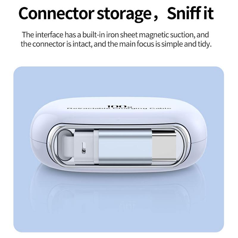 VAORLO Retractable 100W Fast Charging Cable Type C Data Cable For iphone 15/16series Samsung Laptop Tablets PD 3.0 Fast charging