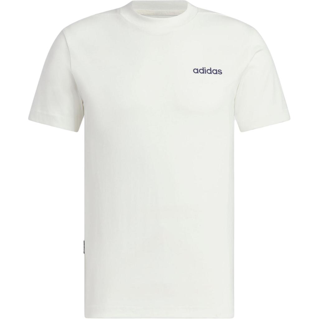 Adidas Pure Cotton Sports Casual Short Sleeve T-Shirt Unisex Tops Han-Jade-White JL9653