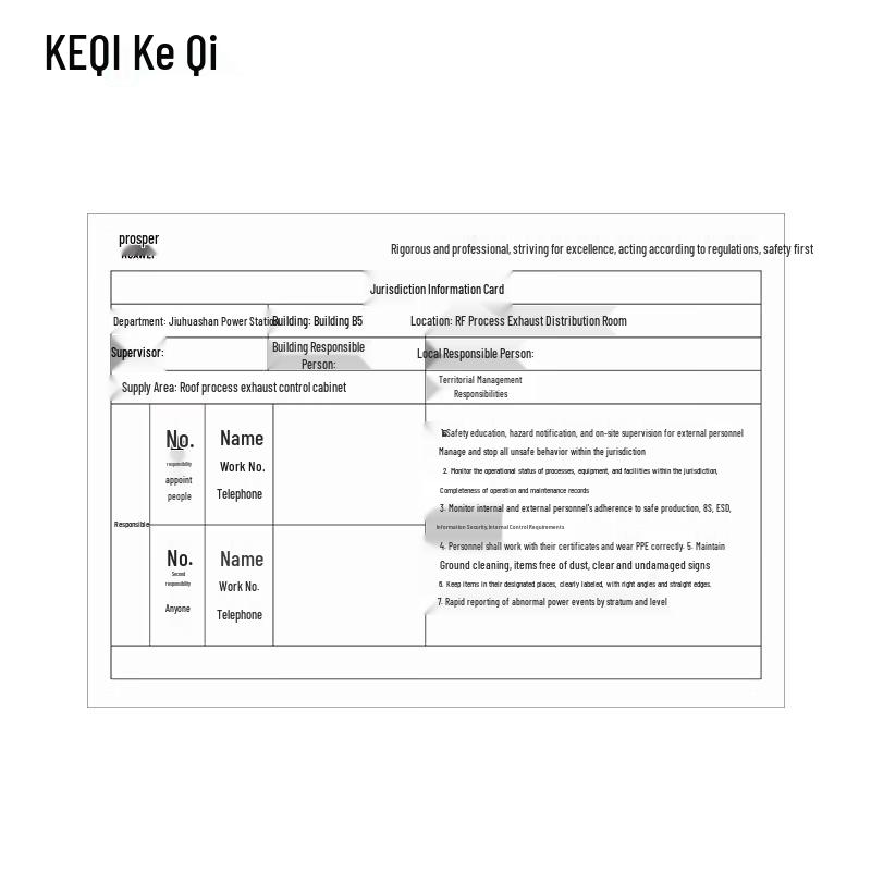 Keqi PVC UV Stand-up Information Sign