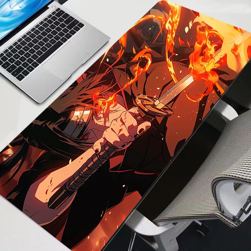 Uchiha Itachi Madara N-Naruto Uzumaki Tappetino per Mouse Professionale E-sport Giocatori Velocità PC Gaming Gomma Tastiera Scrivania Tappetino Mousepad