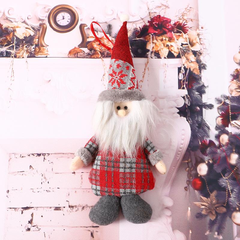 Julepynt tilbehør Juletre Dekor Nyttår Reinsdyr Snømann Plysj leke Julenisse Dukke Ornamenter Navidad Dekorasjon God Jul