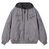 Buckaroo Pigment Detachable Hooded Bomber Jumper Light Grey