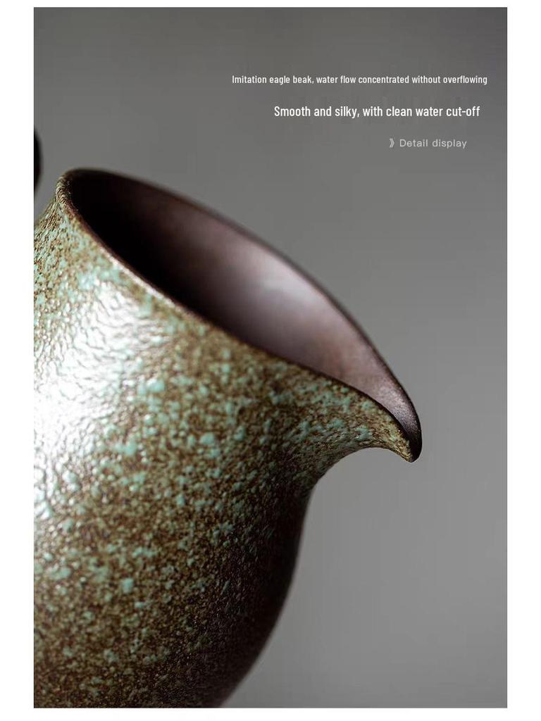 Fırın Değişimi Seramik Filtre Fincanlı Retro Seramik Pour Over Kahve Demleme Seti