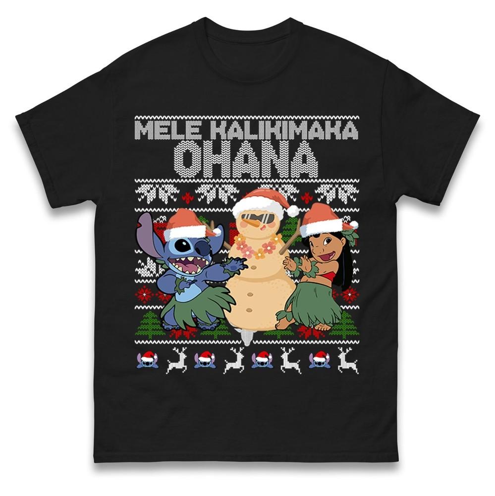 Lilo Stitch Christmas T Shirt Funny Stitch Xmas Outfit Unisex Tee Shirt Gift