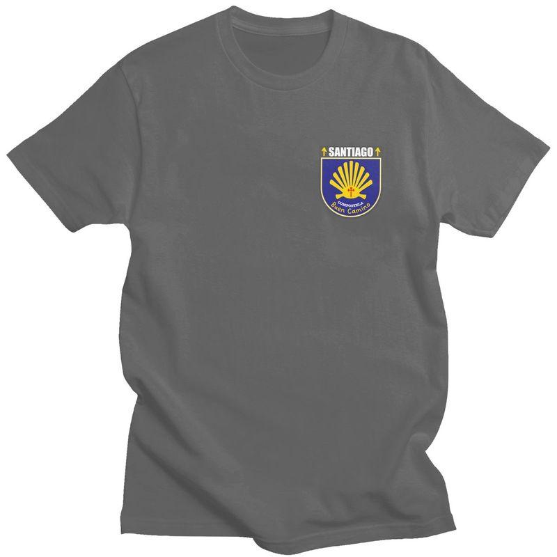 Maglietta personalizzata Buen Camino De Santiago da uomo, maniche corte, casual, vestibilità ampia, puro cotone, idea regalo.