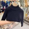 Kids Thickened Fleece Knit Sweater Unisex Solid Pullover Base Layer Top For Autumn Winter