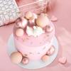48pcs Pink Cake Decor Balls Cake Topper for Birthday Party Wedding Cake Decor(Glitter Pink, Rose Gold, Light Brown, Light Nude)