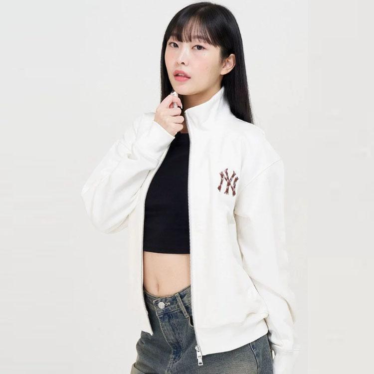 New MLB New York Yankees Sweatshirt Unisex Cream 3ATRM1034-50CRS