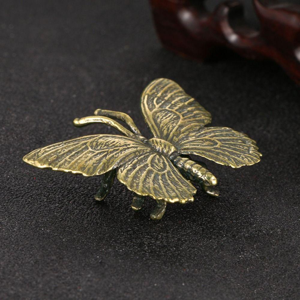 

Vivid Brass Butterfly Handmade Butterfly Figurines Desktop Ornaments Office медный