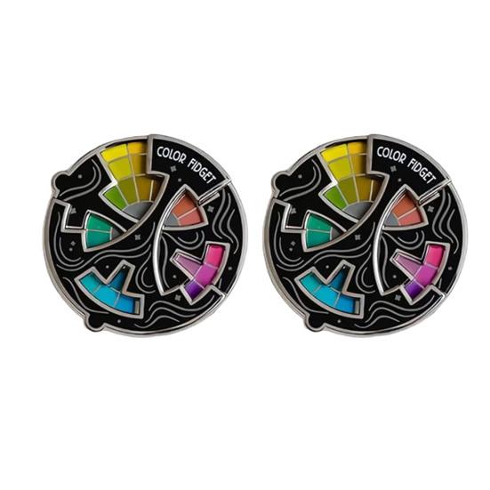 Barevný Fidget Smaltovaný Odznak 20barevný Fidget Spinner pro Umělce 3v1 Odznak Klíčenka Magnet pro Úlevu od Úzkosti