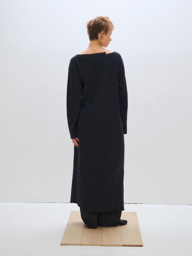 Peullijeupeulojegteu Ashymmetric Maxi Dress, Navy