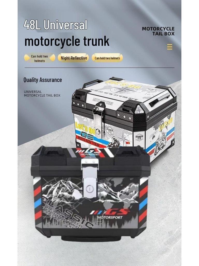 Waterproof, thickened extra-large tail box for electric vehicles and motorcycles, compatible with Ninebot and Niu.
