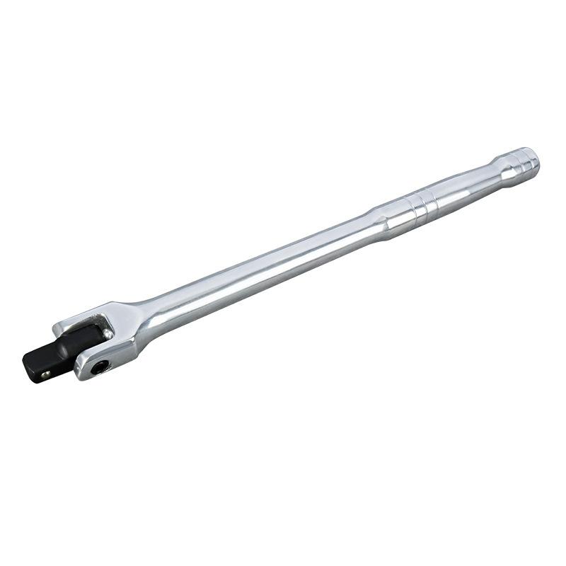 Drive Breaker Bar Wrench Socket 6/10/12Inch Extension 180-Degree Cr-V Flex Head And Engraved Non-Slip Handle Repair Tools