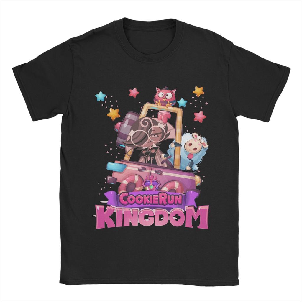 Cookie Run Kingdom  T Shirts Men Pure Cotton Funny T-Shirt O Neck  Tees Short Sleeve Clothing New Arrival