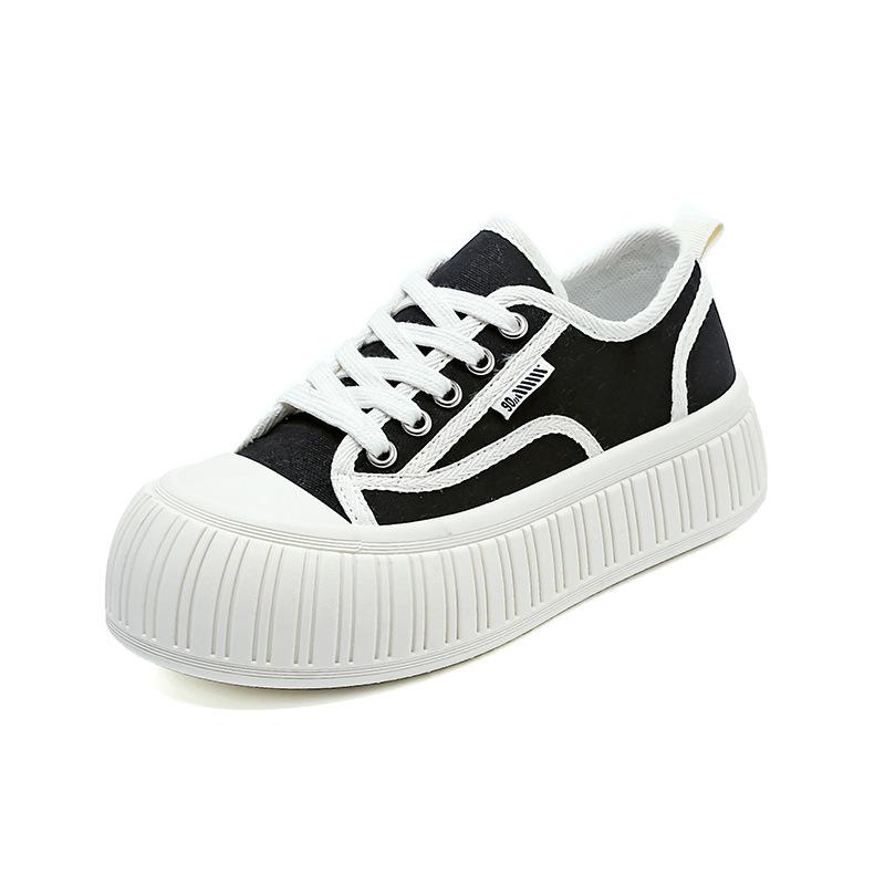 canvas shoes female students versatile board shoes 2025 spring and autumn new breathable sports casual shoes non-slip biscuit shoes MA05