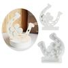 Horseshoe Fourth Leaf Clovers Candle Holder Silicones Molds Candlesticks Molds Castings Moulds for Table Decorations