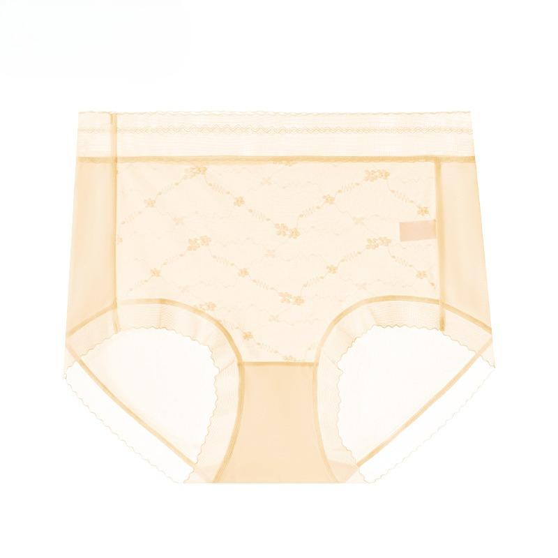 Fashionable Women's Ice Silk Underwear Comfortable Breathable Summer Thin High Waist Plus Size Women's Triangle Panties