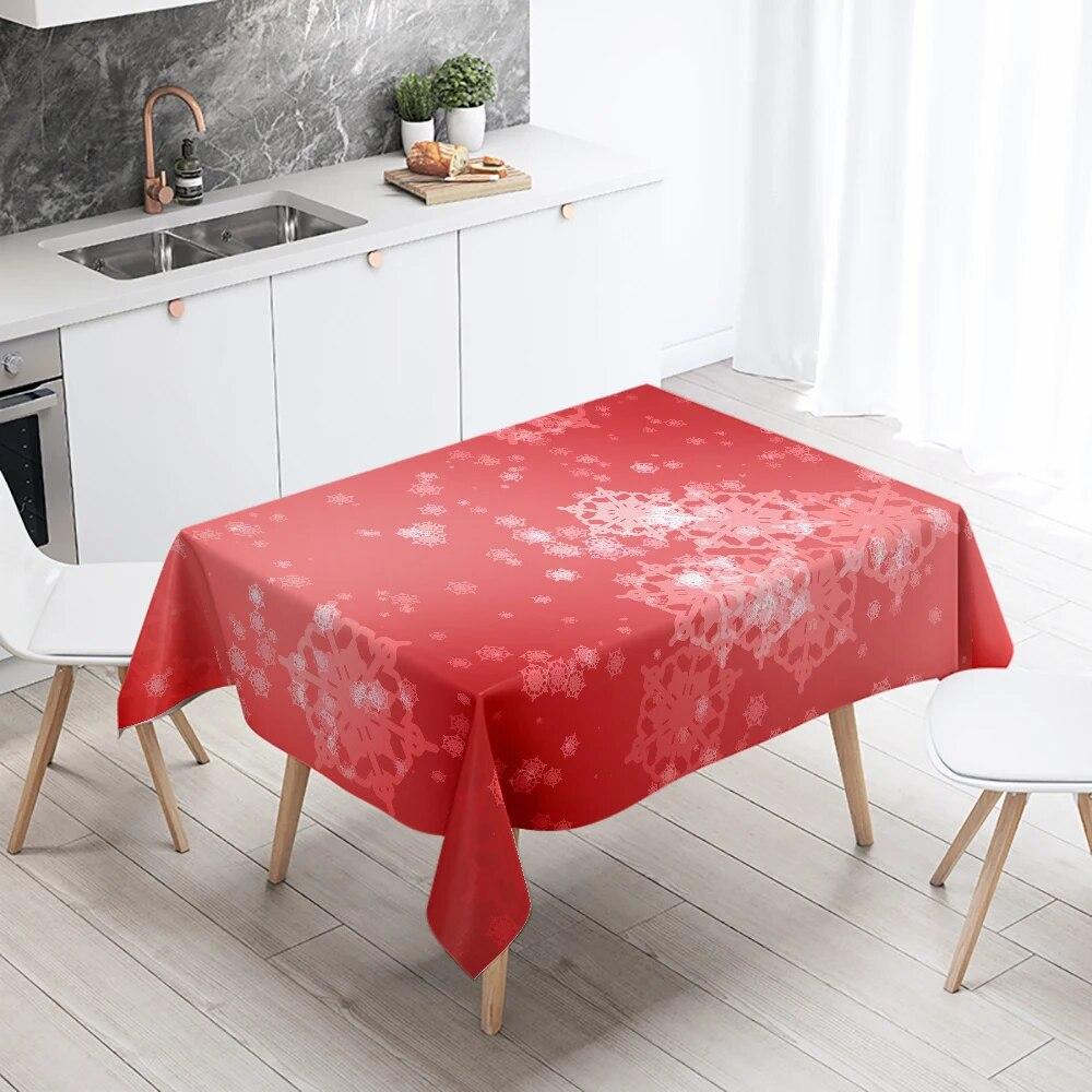 Snowflake Ice Tablecloth Wedding Party Restaurant Banquet Decoration Waterproof Rectangular  Home Table