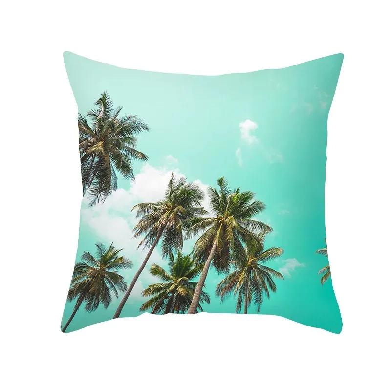 Sofa Decoration Square Pillow Summer Ocean Vacation Beach Print Pattern Home Living Room Cushion Cover