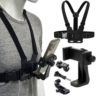 BEPAN Phone Chest Strap Mount Belt for Iphone 14 Holder Mobile Smartphone for  Hero 13 12 11 10 9  Action Camera Live Shooting