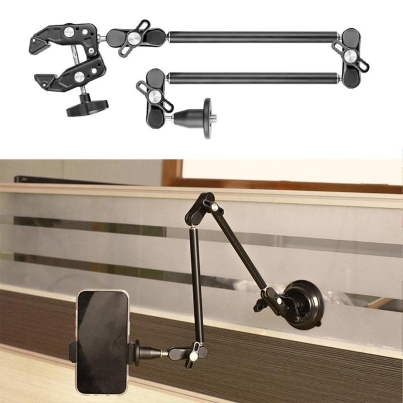 Aluminum Alloy Magics Arm Support Brackets with Secure Locking, Unshakable Stability with 1/4 3/8 Screw for Use