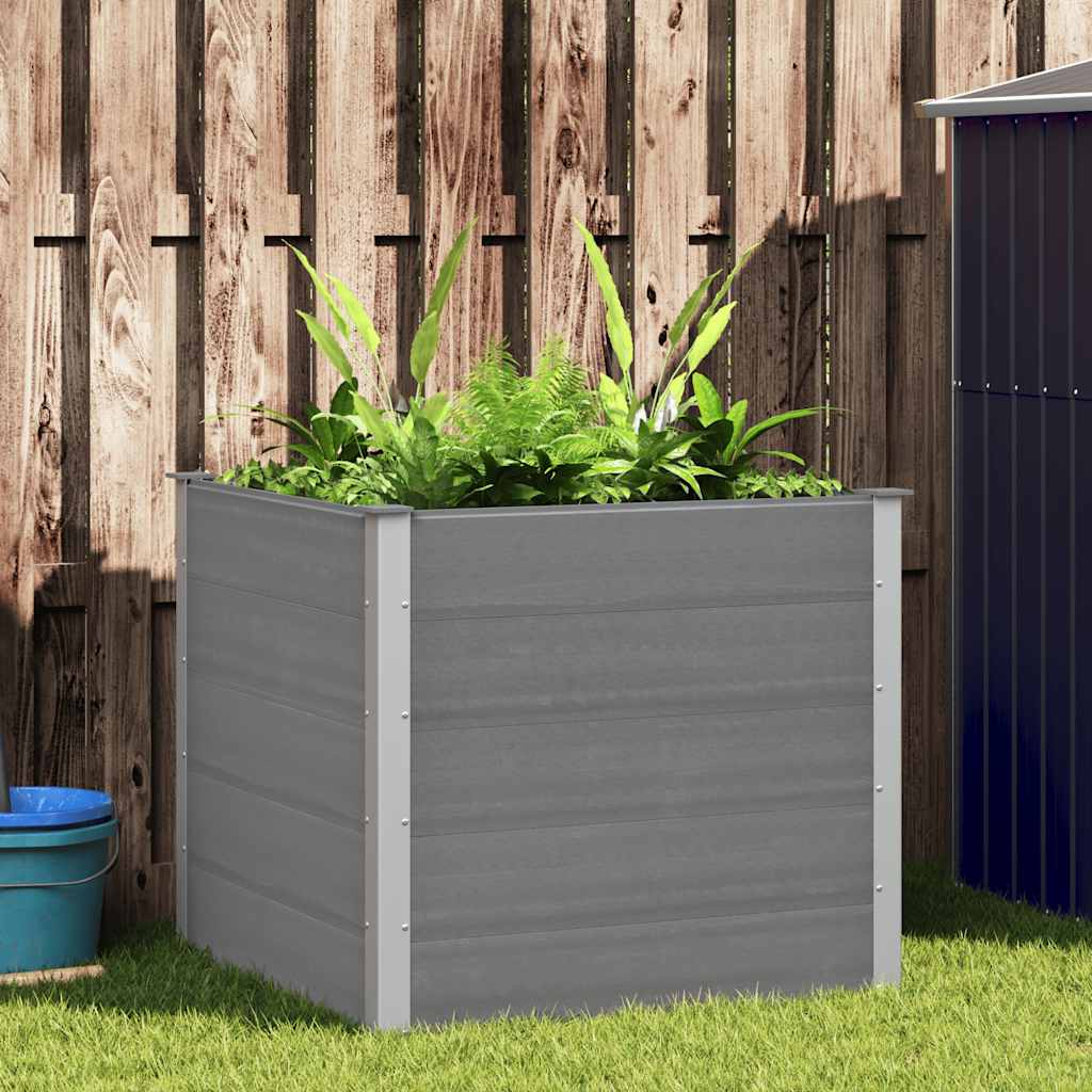 Garden Raised Bed WPC 100 X 100 X 91 Cm Grey