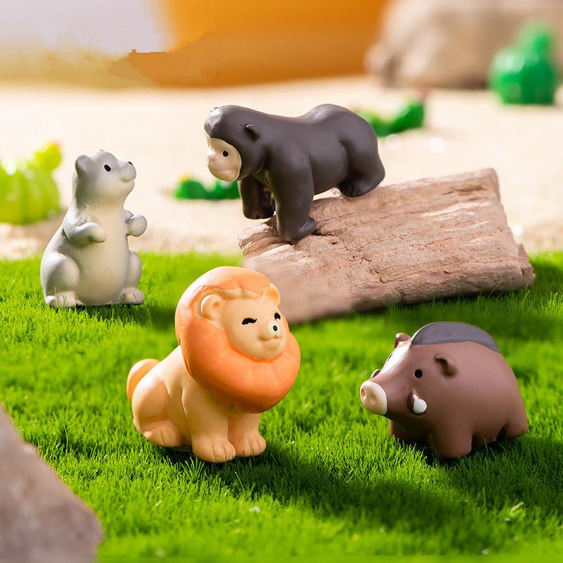 Figuren Miniaturen Niedlich Simulierter Affe Löwe Tiere Mikro Landschaft Ornamente Für Heimdekorationen Raumdeko Zubehör