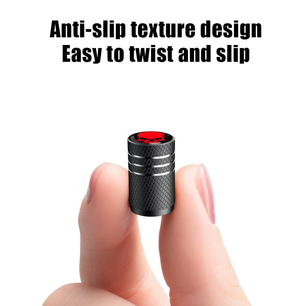 4Pcs/Lot Tire Stem Valve Caps Aluminum Car Dustproof Caps Tire Wheel Stem Air Valve Caps for Cars Bike Motorcycle Valve Stems 1