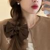 Simplicity Elegant Satin Big Bow Hair Rope for Woman Temperament No Damage Hair Hair Rope Fashion Girl High Ponytail Scrunchie