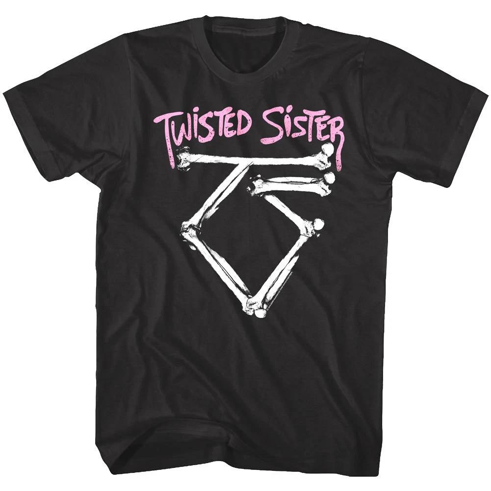 

Мужская футболка Twisted Sister с винтажным логотипом Bones, топ для глэм-рока, альбомного концерта, турне S