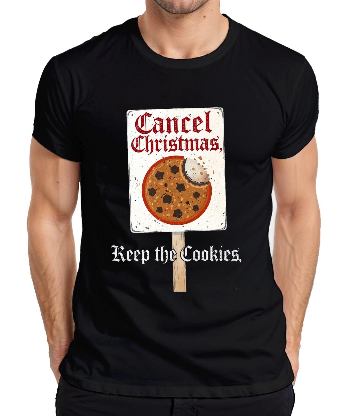Cancel Christmas Keep the Cookies gothic funny sarcastic gift Herren T-Shirt XXL