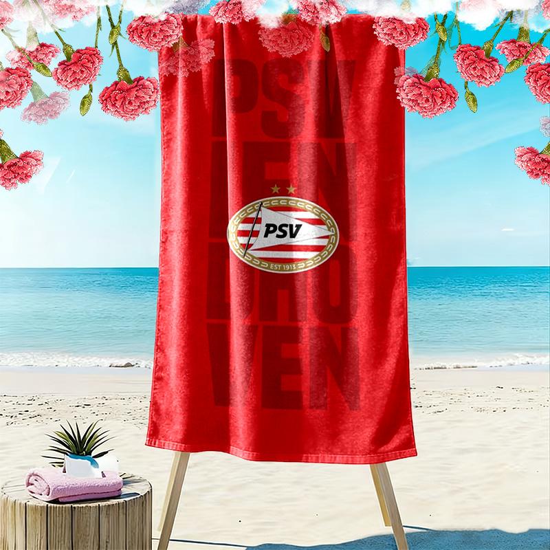 PSV Eindhoven Aufdruck Strandtuch, Großes Weiches Schnelltrocknendes Handtuch für Strand Camping Schwimmen
