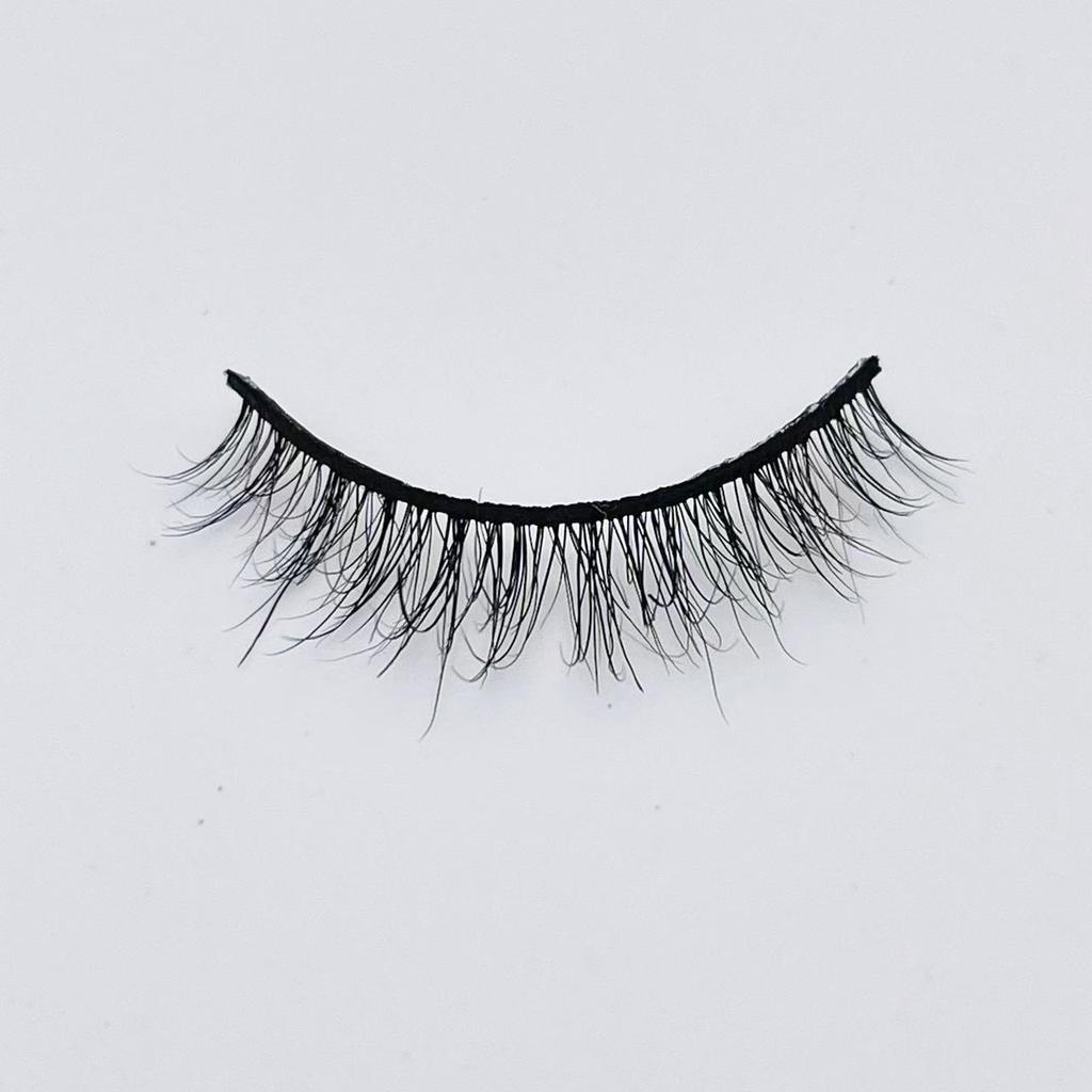 New Product 12mm Natural Mink Hair False Eyelashes European And American Eyelashes Hard Stem Short Eyelashes False Eyelashes