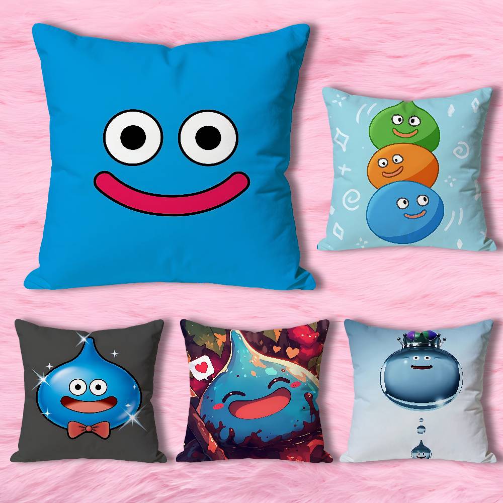 D-Dragon Q-Quest Slime Game Anime Celebrity Merchandise All-Match Printed Pillow Case Sofa Car Office Room Decoration Protector