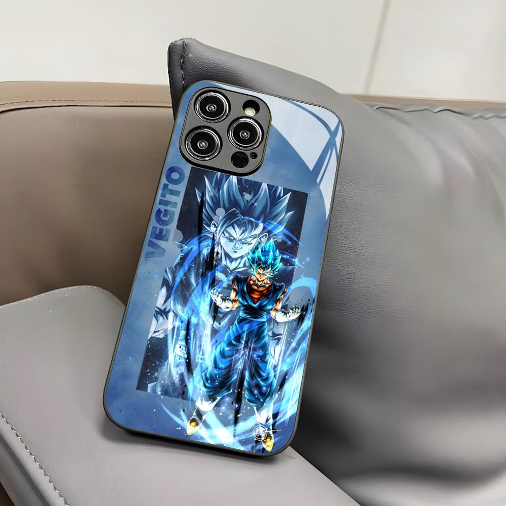 Dragons-Balls Galaxy Vegeta IV Phone Case for Iphone 15 14 12 11 13 Pro Max Mini 8 X Xr Xs Puls Black Glass Cover