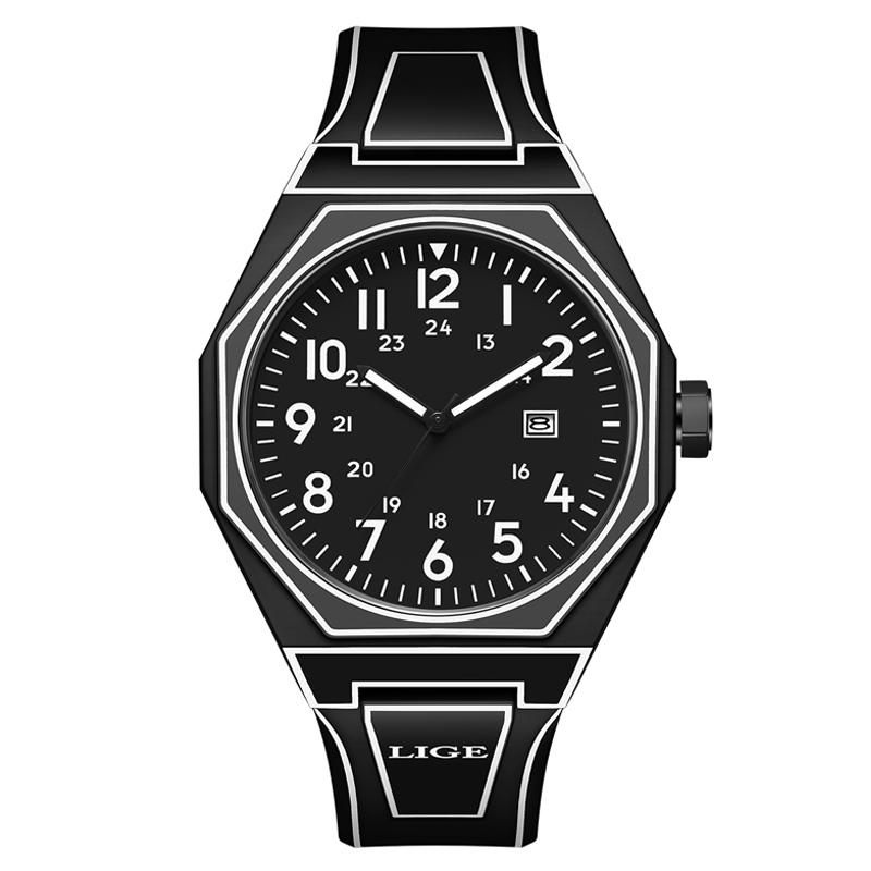 LIGE New Creative Men Watch Fashion Casual Comic Style Waterproof Men's Quartz Watch