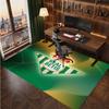 Real Betis Football Print Crystal Velvet Rug, Comfortable Water Absorbent Non Slip Indoor Floor Carpet