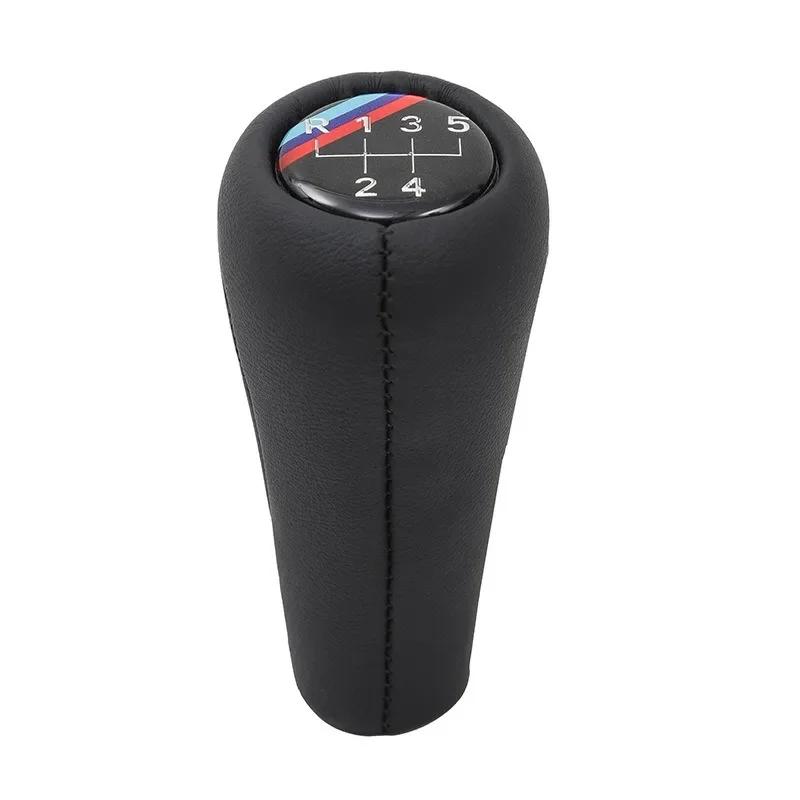 Auto 5 6-Gang Leder Schalthebel Schalthebelknauf Passend für BMW 1 3 5 6 Serie E30 E32 E34 E36 E38 E39 E46 E53 E60 E63 E83 E84 E90 E91