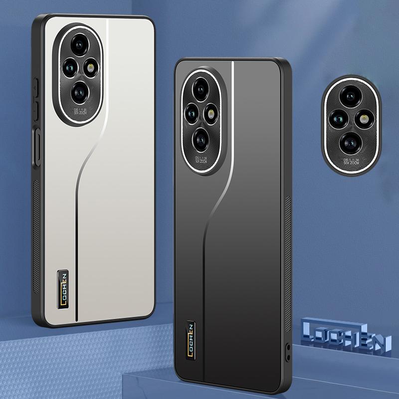 Pro Honor 200 5G Pouzdro PC+TPU Nárazuvzdorný Kryt na Telefon s Kovovým Krytem Objektivu