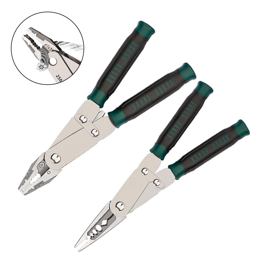 Multifunctional Pliers Needle-nose Design Flat-nose Gripping Wire Cutting Stripping Tool For Electrical Work Accessories