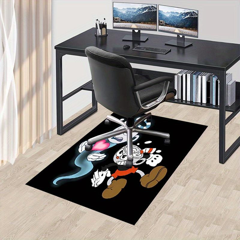 1pc Ghost,Coffee,Cuphead Office Carpet Soft Polyester Non slip Machine Washable Indoor Carpet Living