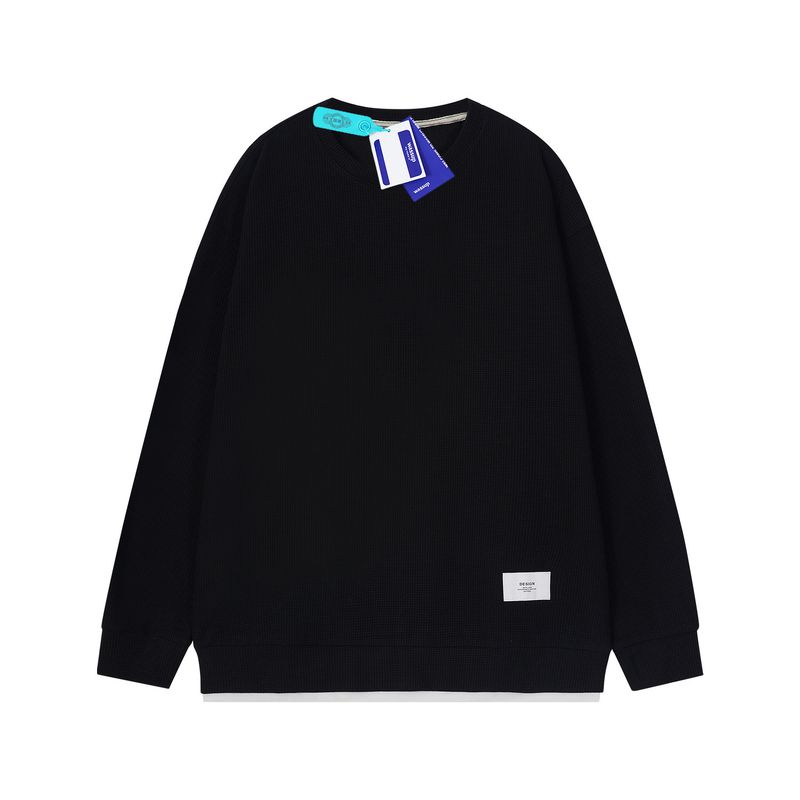 Wassup Fashion Brand Cartoon Smiley Face Fleece-lined round Neck Hoodie Boys Spring, Autumn and Winter All-Matching Couple Pullover Top Heavy