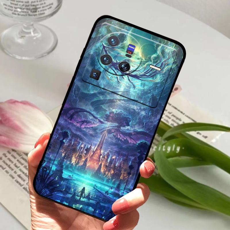 Soft Silicone Case For vivo X80 Pro 5G Coque X 80 Fashion TPU Phone Cover For Vivo X70 Pro Shockproof Bumper Shells Cute Cartoon