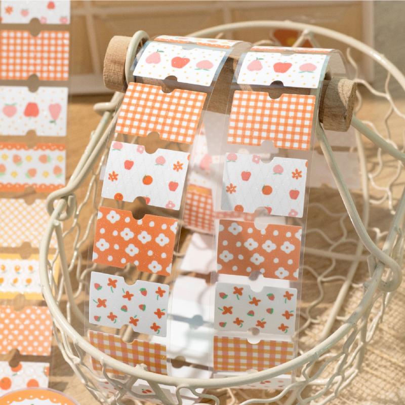 1 Roll 3x200cm Kawaii Cartoon Decorative Label Tape, Adorable Prints & High Adhesion, Perfect for Journal Embellishment