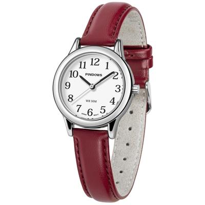Minimalist Watch with Case and Black Leather a Stylish and Elegant Quartz Analog Dress Watch for Everyday Wear Women's Gold-Tone Strap,