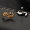 Stainless Steel Centipede Studs Earrings Vintage Geometric Personality for Women Men Ear Bone Nails Jewelry Gift