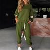 2025 New Women's Cross-border Women's Amazon eBay Casual Sports Sweater Pants Leggings Casual Pants Two-piece Set