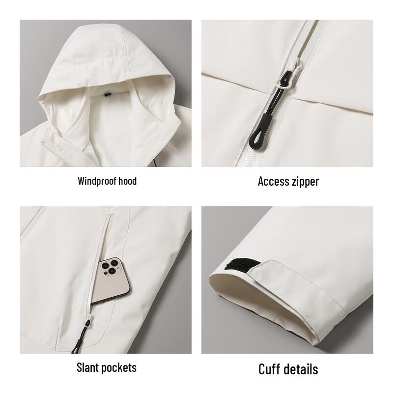 Jeanswest Unisex 3-in-1 Outdoor Windbreaker Jacket